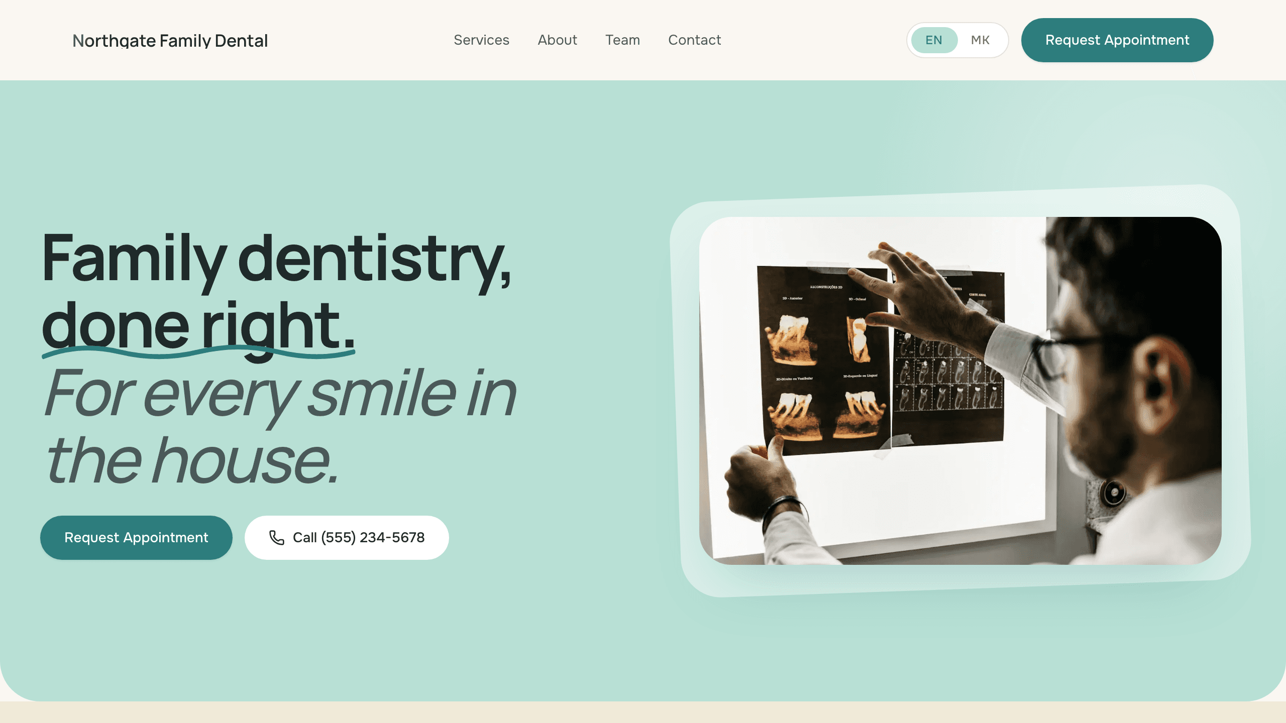 Слика од веб-страницата Northgate Dental